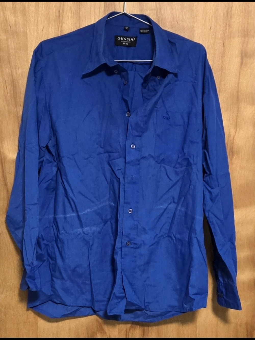 GUSSINI INTERNATIONAL BLUE MEN'S SHIRT
